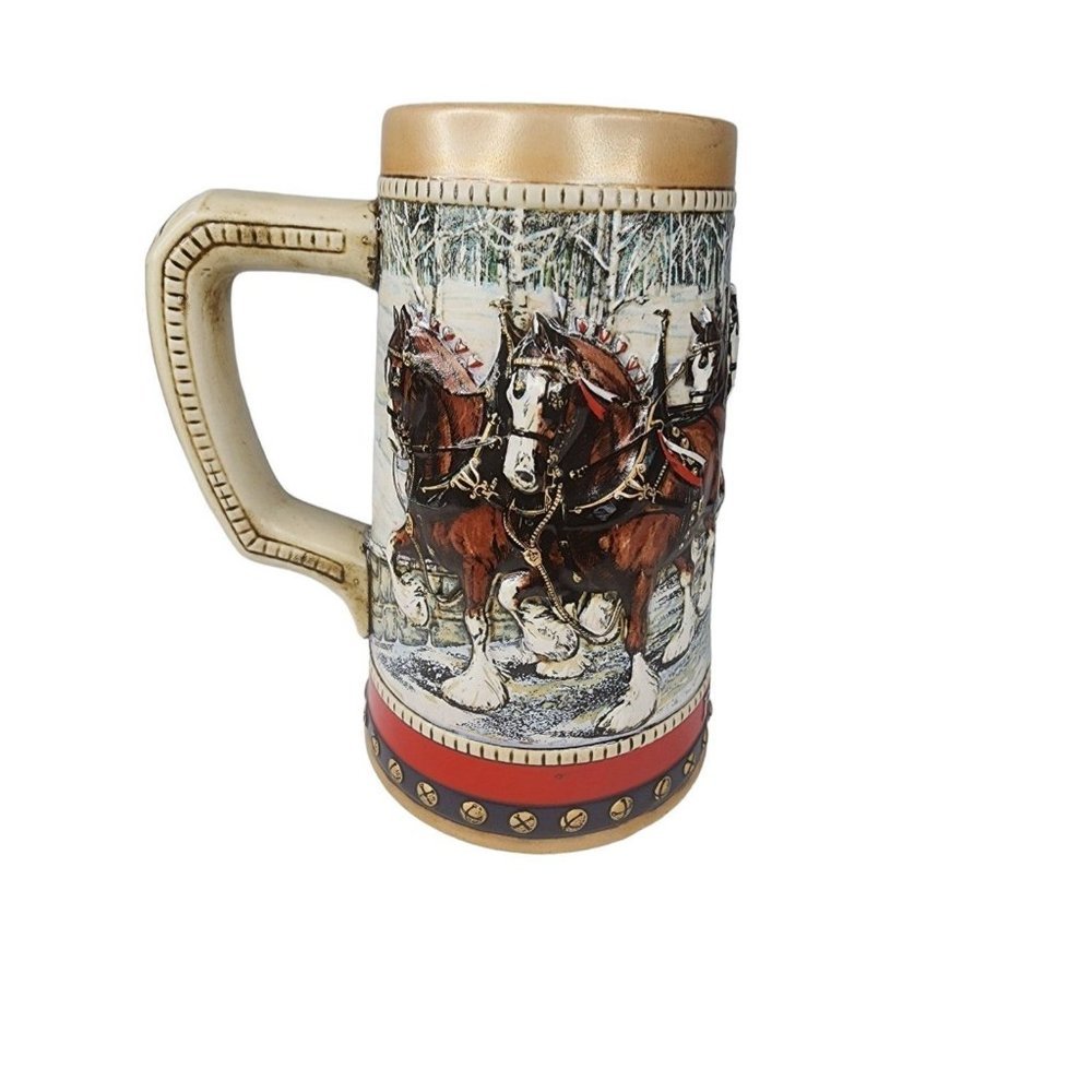 Budweiser 1987 Anheuser-Busch Collector Series "C" Holiday Stein Mug